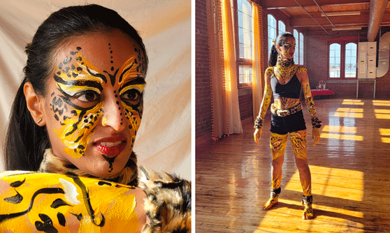 The Courage to…body paint by Hemangi Shroff for the Toronto Dance Theatre. (Pictured) Ankita Alemona.